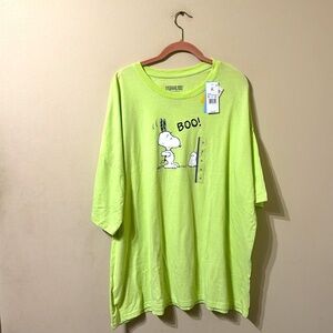 Unisex Neon Peanuts Snoopy Boo Shirt XL NWT NEW Ghost Spooky Scary Boo Halloween